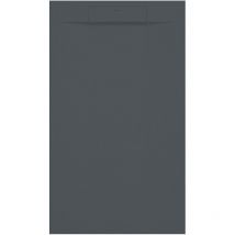 Kroos - Receveur de douche Anthracite, texture Pierre Zeus, grille de couleur - 160 x 90 cm