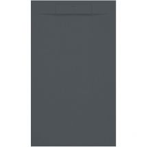 Kroos - Receveur de douche Anthracite, texture Pierre Zeus, grille de couleur - 80 x 70 cm