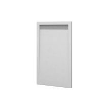 Tegler - Receveur de douche avec demi-cadre modèle Bidai texture ardoise. gris béton, Siphon en cadeau 70X170 Ral 7037