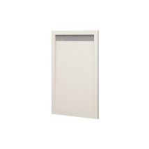 Receveur de douche avec demi-cadre modèle Bidai texture ardoise. crème, Siphon en cadeau 70X180 Ral 1015