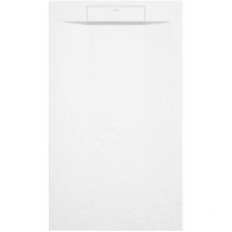 Kroos - Receveur de douche Blanc, texture Pierre Zeus, grille de couleur - 100 x 70 cm