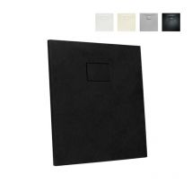 Arati Bath&shower - Receveur de douche carré 90x90 à l'italienne pour salle de bain Stone - Noir