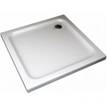 Giorgy - Receveur de douche carré surbaissé en Abs avec bonde inclus h. 5 cm – 80 x 80