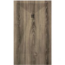 Kroos - Receveur de douche Cendre, finition Lisse Stone 3D, grille de couleur - 170 x 90 cm