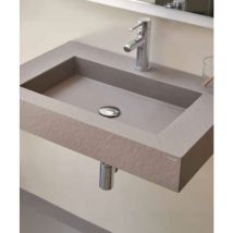 Sanycces - Lavabo simple suspendu Clever Gris éléphant - 70 x 46 cm