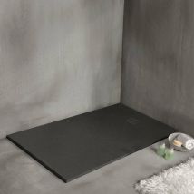 Sanycces - Receveur de douche strato extra plat, Noir - 110 x 80 cm - Luxtone