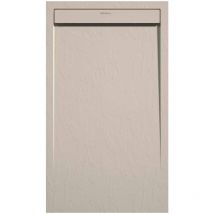 Receveur de douche Crème, finition Ardoise Stone smart, grille de couleur - 120 x 90 cm