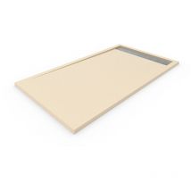 Platos De Ducha Y Mamparas - Receveur de douche deluxe avec cadre 80x140 cm Beige