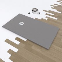 Platos De Ducha Y Mamparas - Receveur de douche deluxe extra-plat 80x100 cm Gris clair