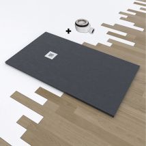 Platos De Ducha Y Mamparas - Receveur De Douche Deluxe Extra-plat 70x130 Cm Gris Foncé
