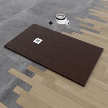 Platos De Ducha Y Mamparas - Receveur De Douche Deluxe Extra-plat 70x110 Cm Marron