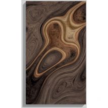 Kroos - Receveur de douche Ebène, finition Lisse Stone 3D, grille de couleur - 80 x 70 cm