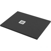 Ponsi - Receveur de douche effet pierre noire aux dimensions 70x90 cm Ercos Stone BPMARKSTON7090 Noir