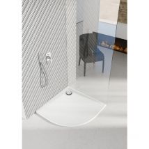 Otitec - Receveur de douche en acrylique blanc - semi circulaire R55 - cres - 90 x 90 - blanc