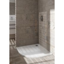 Receveur de douche en acrylique blanc - semi circulaire R55 -ZAHER - 80 x 80