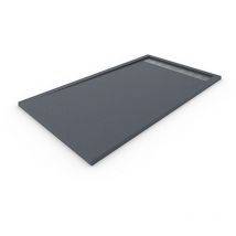 Receveur de douche en Résine quartz premium avec Cadre. Texture Ardoise. Gris ardoise ral: 7015 90X100CM