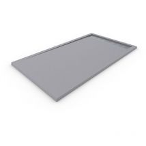 Receveur de douche en Résine quartz premium avec Cadre. Texture Ardoise. Gris béton ral: 7037 80X200CM