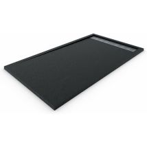 Receveur de douche en résine avec cadre premium Allstone Toutes les tailles - 6 couleurs - Bonde et grille cadeau - Noir Ral. 9005 90X190 cm