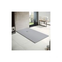 Thermiket - Receveur de douche en résine Largeur 80 Gris Ciment Ral 7040 80x120 cm