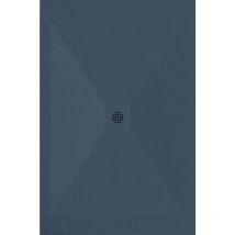 Receveur de douche 80x130 cm extra plat dexa en résine surface ardoisée anthracite Grille anthracite