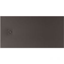 Receveur de douche extra plat en Stonex Terran-N + Grille Twist - 1000x800mm - Café