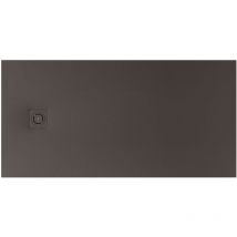 Receveur de douche extra plat en Stonex Terran-N + Grille Twist - 1200x800mm - Café