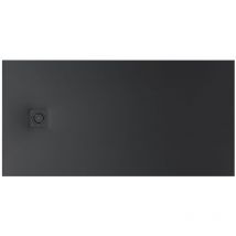 Receveur de douche extra plat en Stonex Terran-N + Grille Twist - 1800x800mm - Noir
