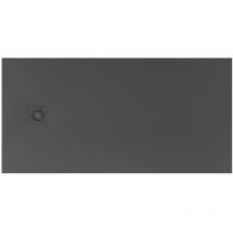 Receveur de douche extra plat en Stonex Terran-N + Grille Twist - 1800x800mm - Onyx