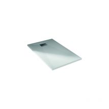 Kinedo - Receveur de douche extra plat - Kinesurf 140 x 80 x 4 cm - Blanc - Bonde centrée sur la largeur