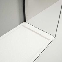 Receveur de douche 70x130cm extra plat LUX en résine surface ardoisée blanc
