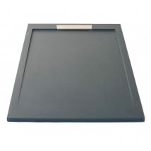 PDD - Receveur de douche extra plat neo inox Gris ardoise Ral 7016 90X140