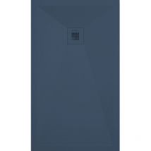 Receveur de douche 80x100 cm extra plat onda en résine surface ardoisée anthracite Grille anthracite