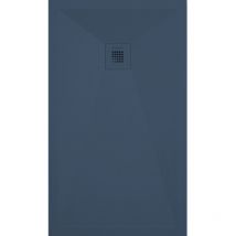 Receveur de douche 70x160 cm extra plat ONDA en résine surface ardoisée anthracite Grille anthracite