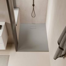 Stano. - Receveur de douche 80 x 140 cm extra plat piatto en SoliCast surface ardoisée gris