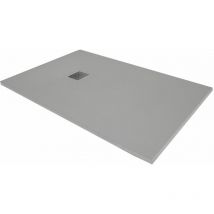 Cosyneo - Receveur de douche en résine extra plat à poser 80x160cm - ciment - rio