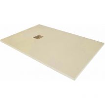 Cosyneo - Receveur de douche en résine extra plat à poser 80x180cm - beige - rio
