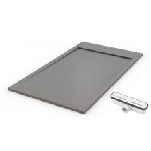 PDD - Receveur de douche extra plat premium ambiente Gris poussière Ral 7037 80X130