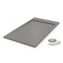 Receveur de douche extra plat PREMIUM AMBIENTE Gris poussière Ral 7037 100x120