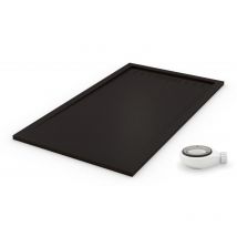 PDD - Receveur de douche extra plat premium pro Noir Ral 9005 70x140