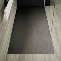 Mirlo - Receveur de douche 100 x 100 cm extra plat pure en résine surface ardoisée anthracite Grille anthracite