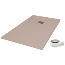 PDD - Receveur de douche extra plat quartz Moka Ral 1019 70x110