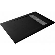 Hidronatur - Receveur de douche extra-plat rubi 80x120 noir