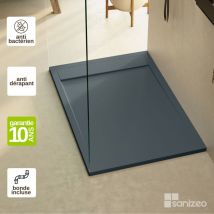Lavaberg - Receveur de douche extraplat magnus - Texture Ardoise en Mineral Composite Gris Anthracite - L180l90h3cm by Sanizeo