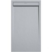 Receveur de douche Gris 7035, finition Ardoise Stone smart, grille de couleur - 130 x 80 cm