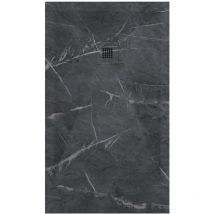 Kroos - Receveur de douche Marquina, finition Lisse Stone 3D, grille de couleur - 130 x 80 cm
