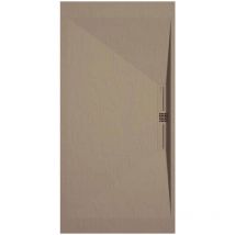 Receveur de douche Moka, finition Ardoise Stone side, grille de couleur - 140 x 80 cm