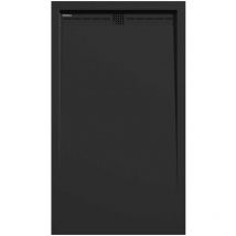 Receveur de douche Noir, finition Lisse Stone cach, grille de couleur - 180 x 70 cm