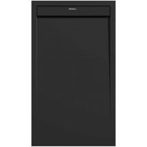 Kroos - Receveur de douche Noir, finition Lisse Stone smart, grille de couleur - 90 x 80 cm
