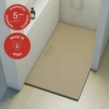 Poalgi - Receveur de douche extraplat, beige albero, L.80 x l.140 cm, série Shile