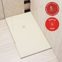 Receveur de douche Poalgi extraplat, blanc Marfil, L.70 x l.110 cm, finition sable, série Hos's